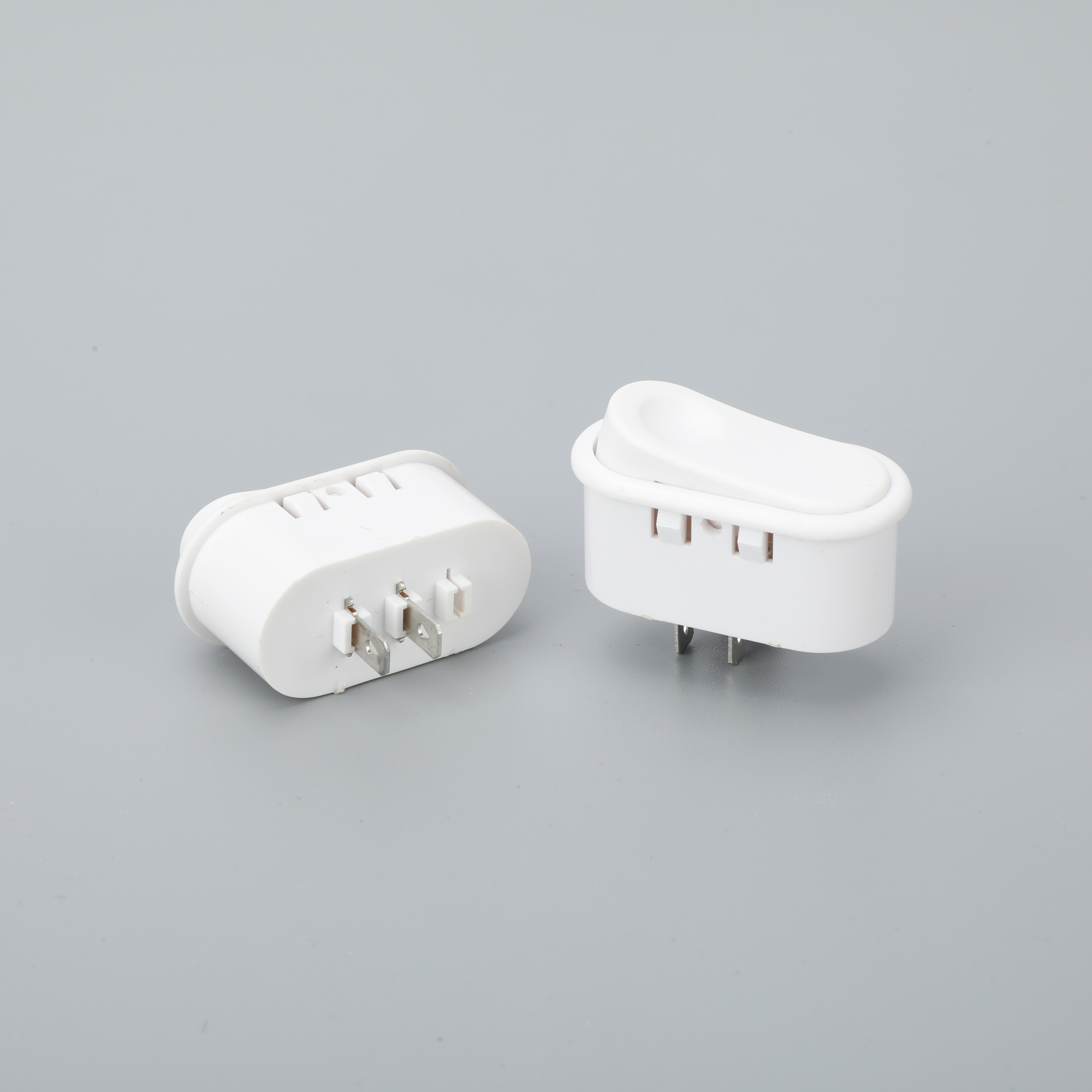 Hot Selling ABILKEEN Oval Shape No Illuminated ON-OFF Red Button Miniature Rocker Switch with 2 Pin Solder Terminal