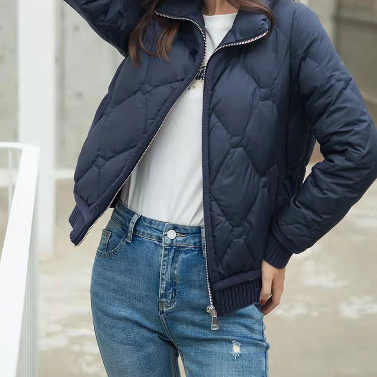 Trendy Designer Winter Down Jacket with White Duck Feather Insulation and Wind Resistance factory direct sale