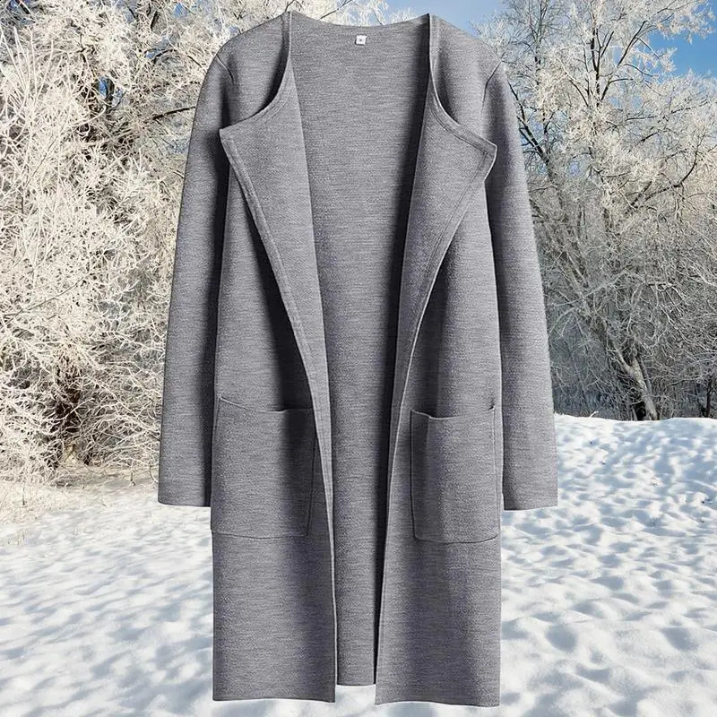 Womens cardigan wool sweater womens long sleeved 240906