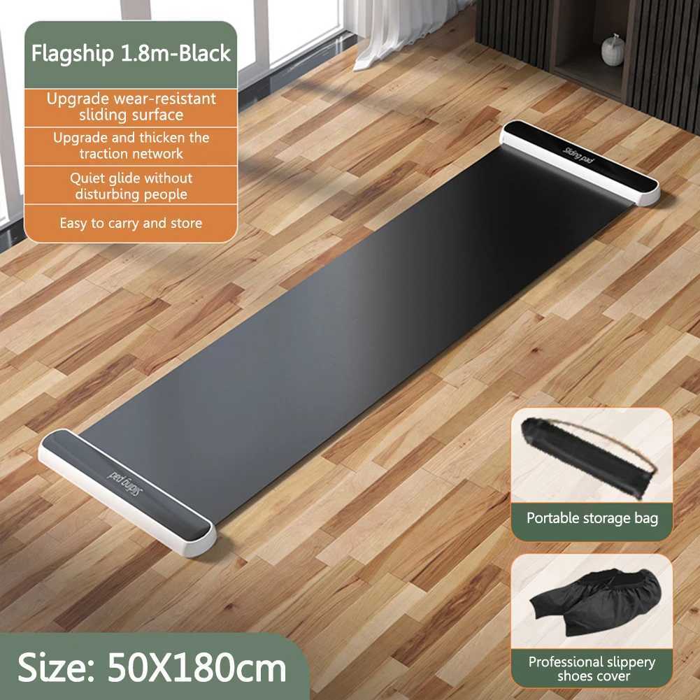 180/200cm yoga slider pad sports skateboard core sports running skateboard leg training board fitness mat W240906