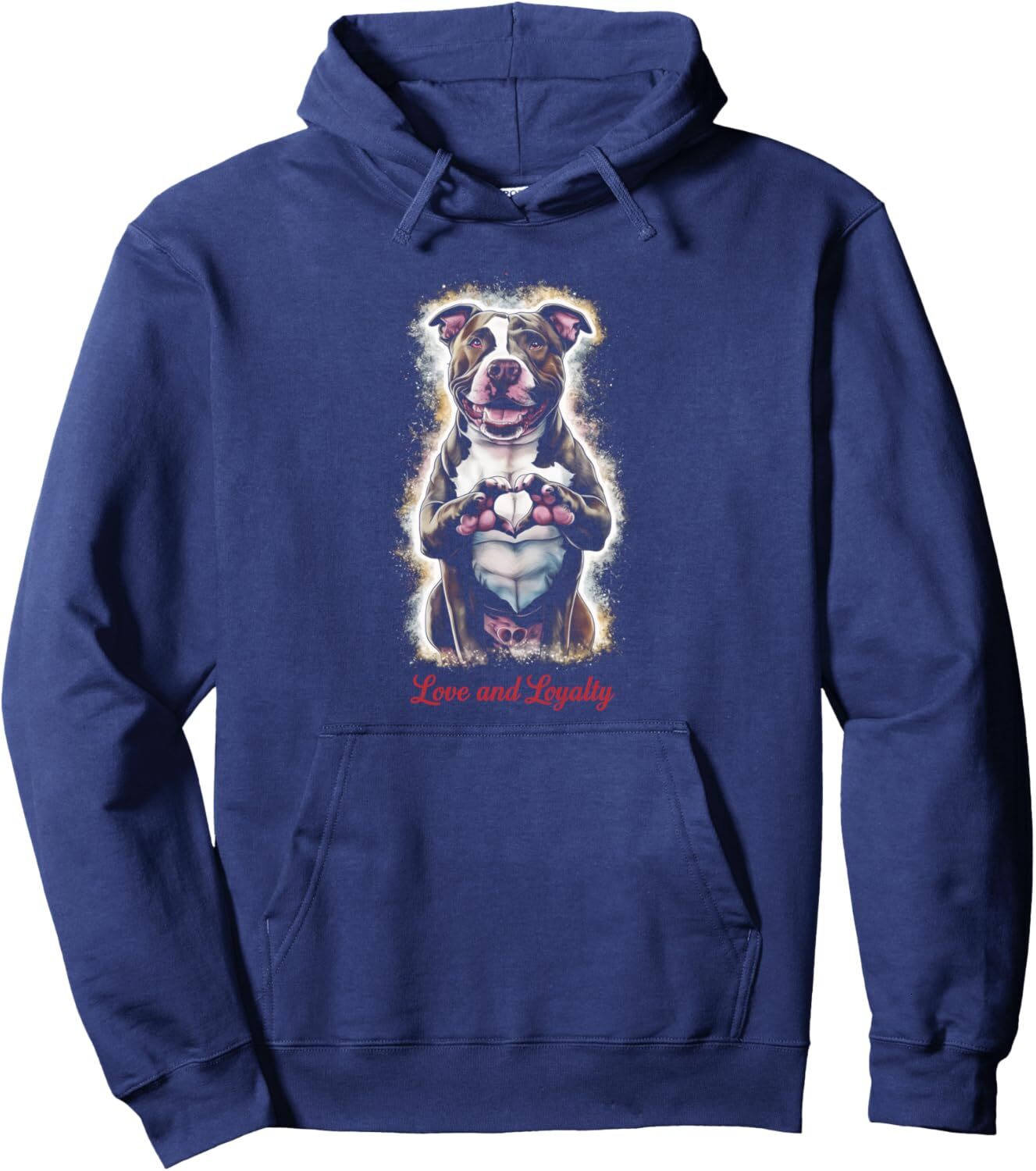 Hoodie for Mens Womens Pitbull Dog Love Heart Paws Animal Lover Gift Graphic Tees Pullover Hoodie Graphic Hoodies sweatshirt Pullover Long Sleeve