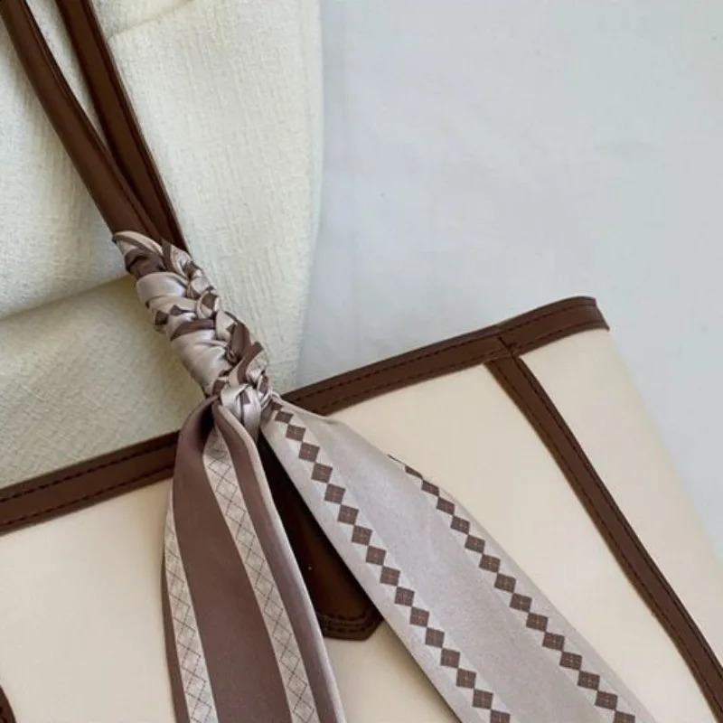 Large Capacity Womens Bag High Quality Bag Student Edition Single Shoulder Pu Handbag Shopping Bag 240903
