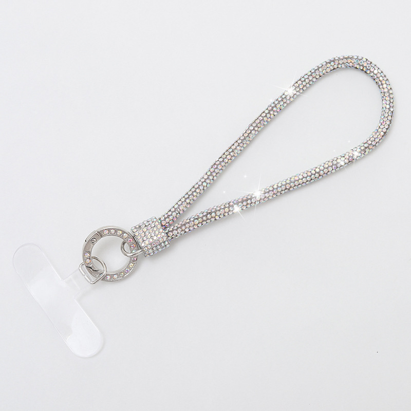 Light new luxury high-end water diamond crossbody luggage, keychain, pendant, mobile phone hanging rope can be carried