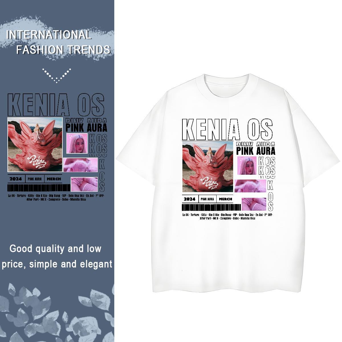 2024 Designer T Shirts Women 100% Cotton 230g Breathable Crew Neck Hip Hop Street KENIA Tshirt for Man Woman Lady Custom Print Plus Size Tees