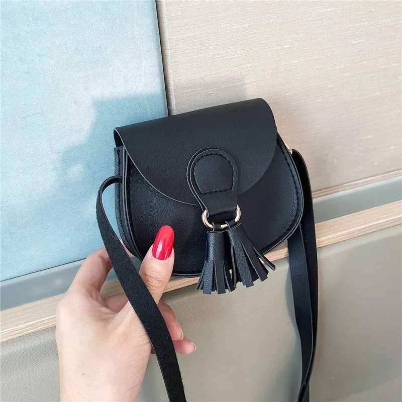 Childrens mini wallet cute little girl tassel cross body bag childrens handbag luxury square bag childrens wallet and handbag W240906