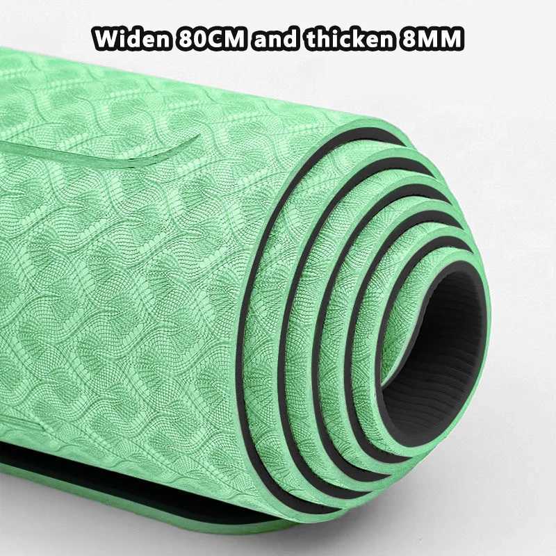 Anti slip yoga mat environmentally friendly fitness exercise mat with carry on womens professional yoga mat home exercise mat Pilates W240906