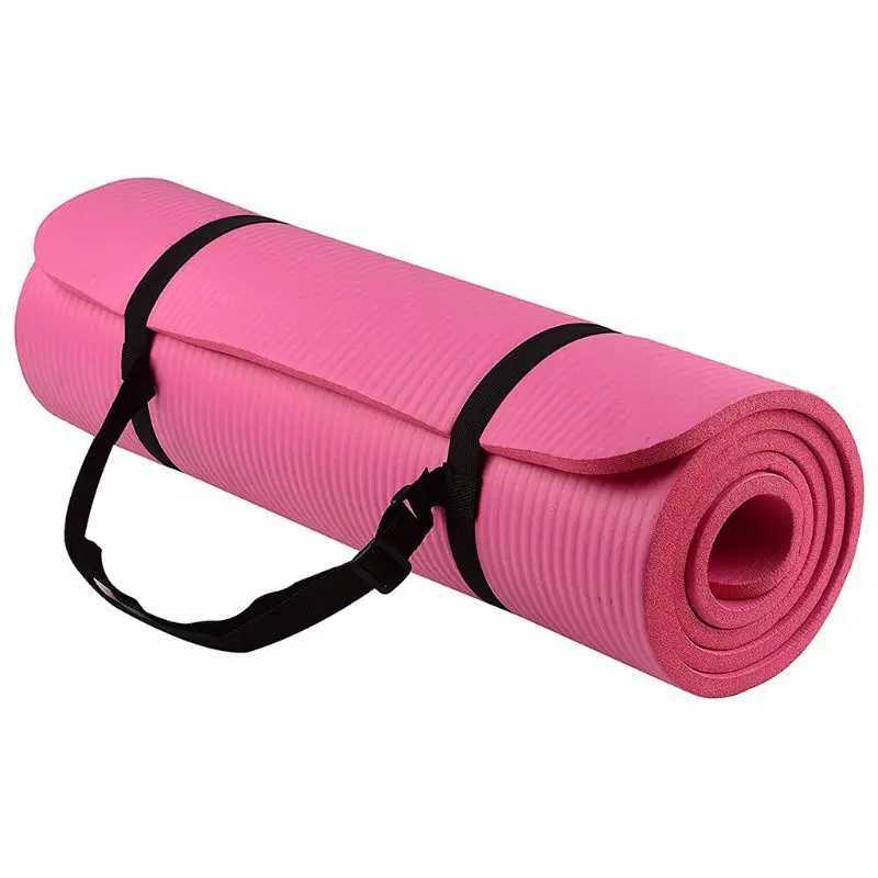 1 set of yoga mats used for ultra thick 1cm Pilates fitness mat anti slip exercise mat F2TC W240906