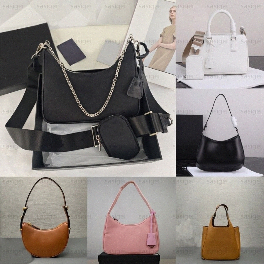 Designer Bag 2005 Crossbody 3 Pieces Bags 2000 Hobo Purses Sale Luxurys Shoulder Bag Handbag Women's Lady High Quality Chain Canvas Fashion Black C1Mj#