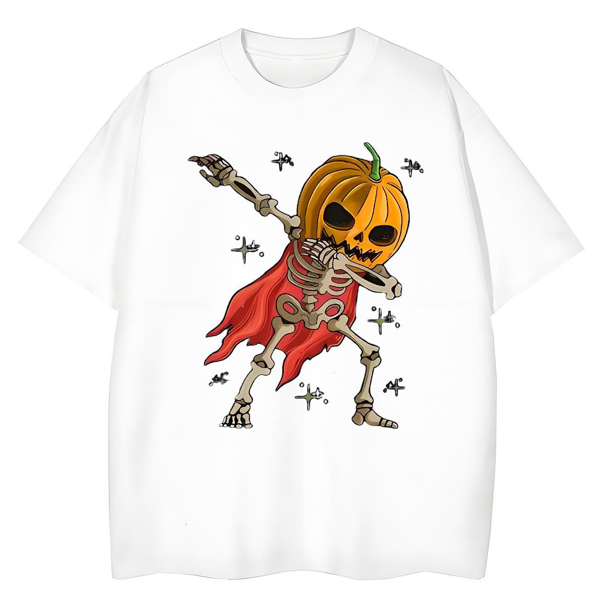 2024 DIY T-Shirts 230g 100% Cotton Breathable Short Sleeve Sports Street Wear skull Women Tshirts Designer Cartoon Floral Printing Clothings