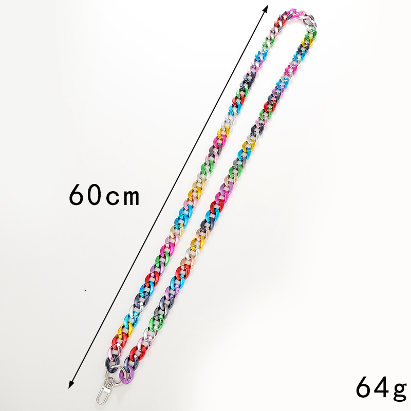 17mm acrylic colorful DIY anti lost phone rope shoulder strap crossbody decoration hanging chain for women
