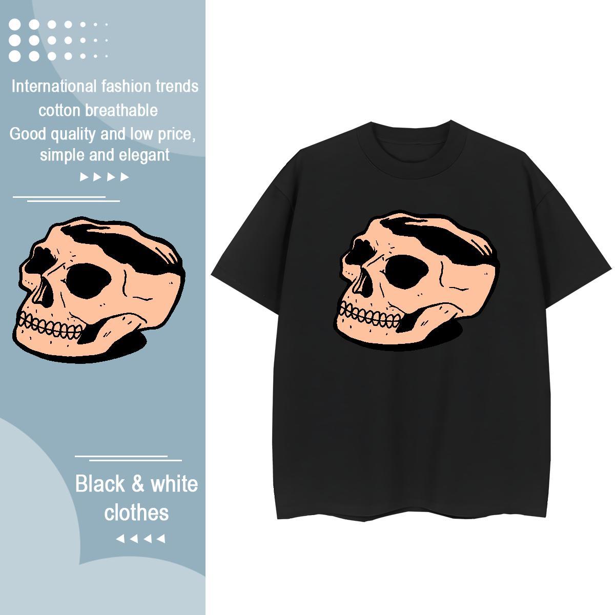 TOP Quality T Shirt For Woman 100% Cotton 230g Short Sleeve O-Neck Outdoor skull Lady T shirt Free Shipping DIY Logo Tops Tees