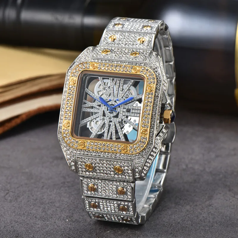 40mm luxury moissanite diamond watch iced out watch designer mens watch for men watches high quality montre automatic movement watches Montre de luxe i19
