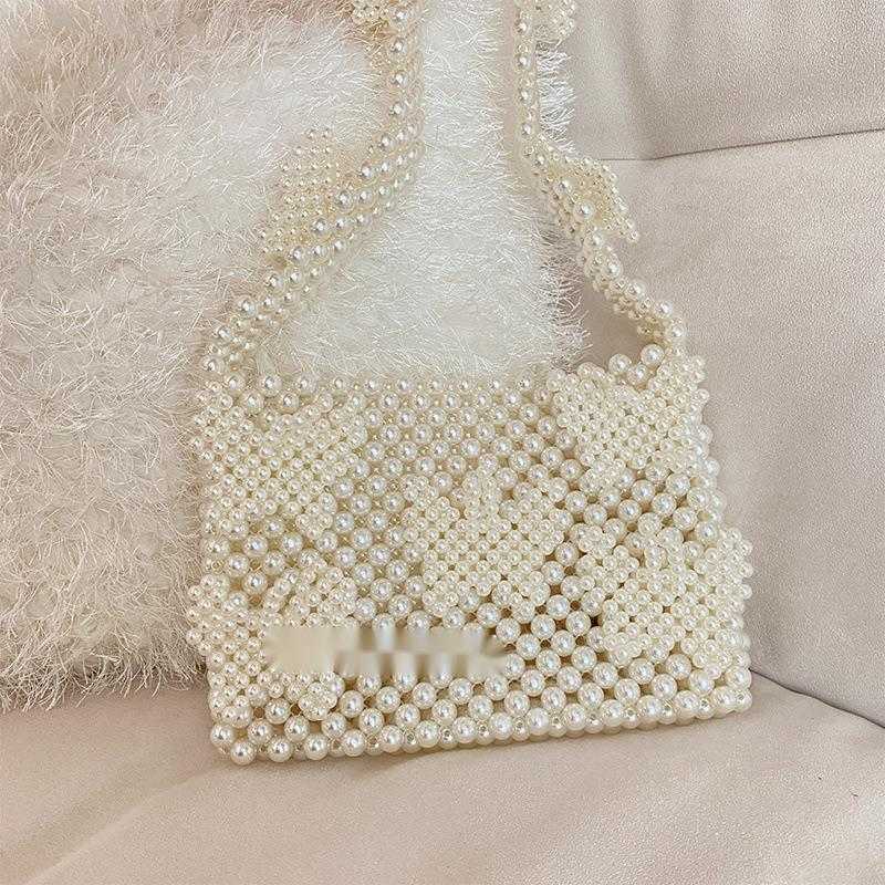 CMM Pearl Butterfly Underarm Bag, Mobile Phone Bag, Fashionable and Dynamic Fairy Photography Versatile, Hand Woven Beads 240915