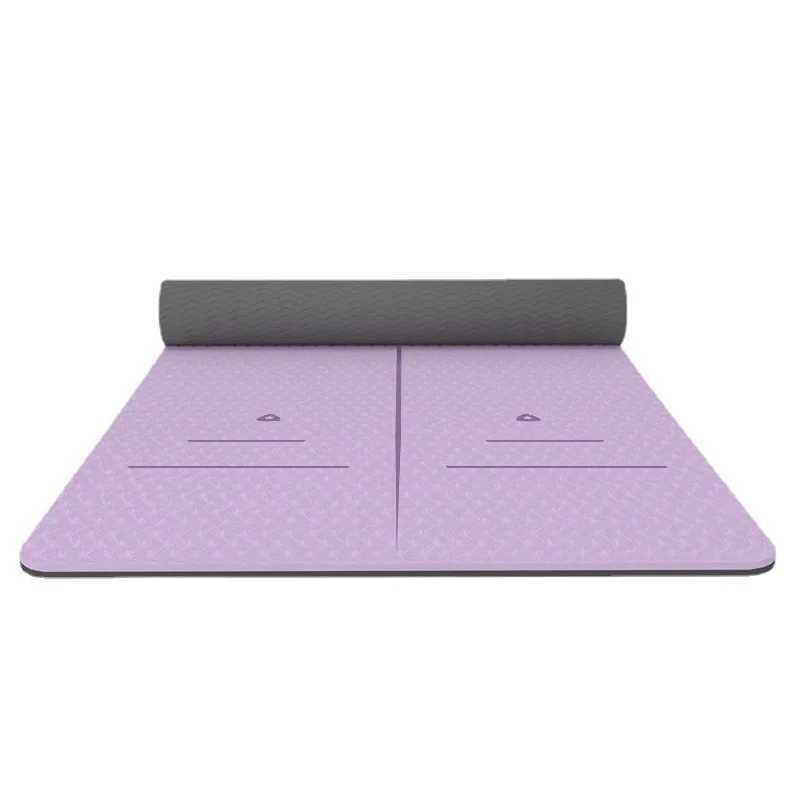 185 * 80 * 1/1.2cm wide and thick Tpe fitness silent anti slip home sliding rope yoga mat W240906