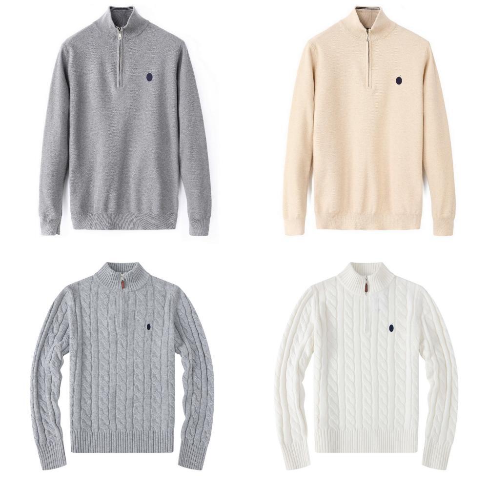 Polo Sweater Men Quarter Zip Polo Pullover Designer Sweater Wool Sweater Jumpers Mens Sweater Embroidery Mens Winter Coat Man Knit Designer Sweater Knit Sweater