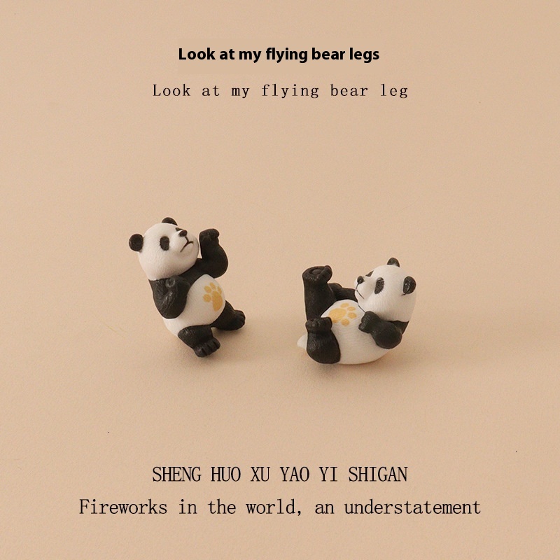 Adorable Kung Fu Panda DIY Mini Scene - Unique Car Ornament with a Touch of Fun