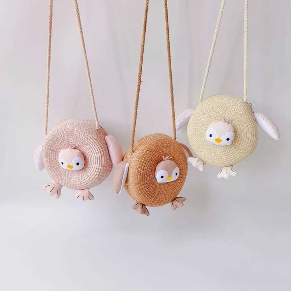 Childrens casual shoulder bag hand woven cute mini flower letter making bag fashionable accessories childrens bag W240906