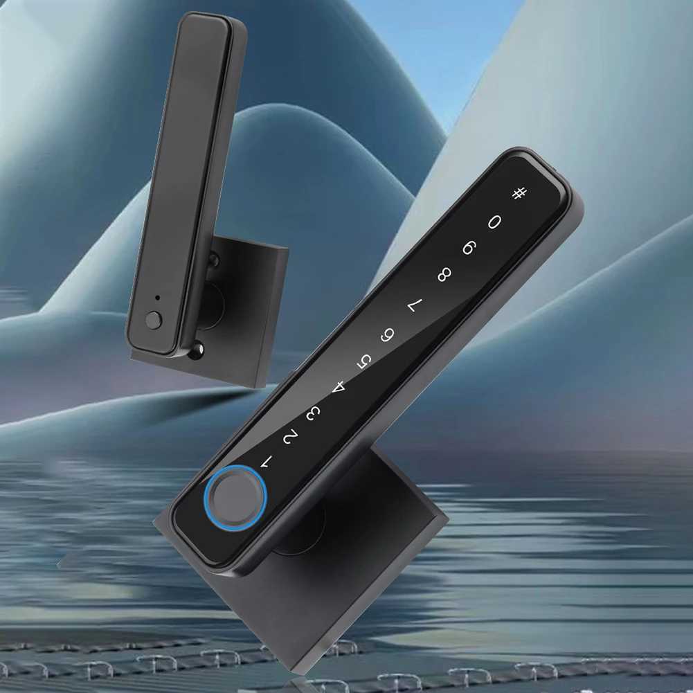 Intelligent door lock TYA/TTLOCK application controls fingerprint security handle lock TYPE-C emergency charging suitableCL240920