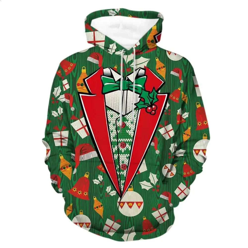 2024 Autumn Winter Mens And Womens Hoodies Funny Pattern 3D Printed Christmas Hoodie y2k Clothing Harajuku Style 240905
