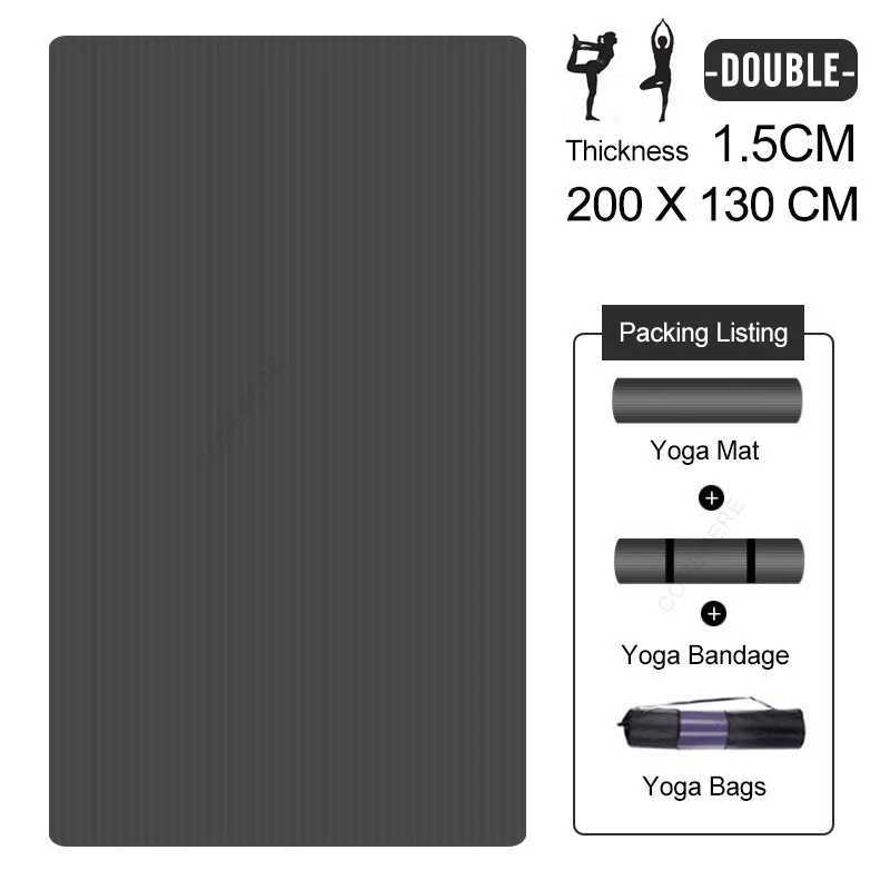 Large size 200X90cm anti slip thick 20mm fitness yoga mat odorless Pilates gym exercise mat gym meditation mat W240906