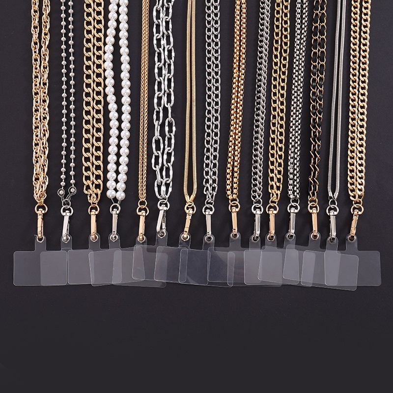 New metal crossbody clip 125cm rope anti drop mobile phone chain neck hanging