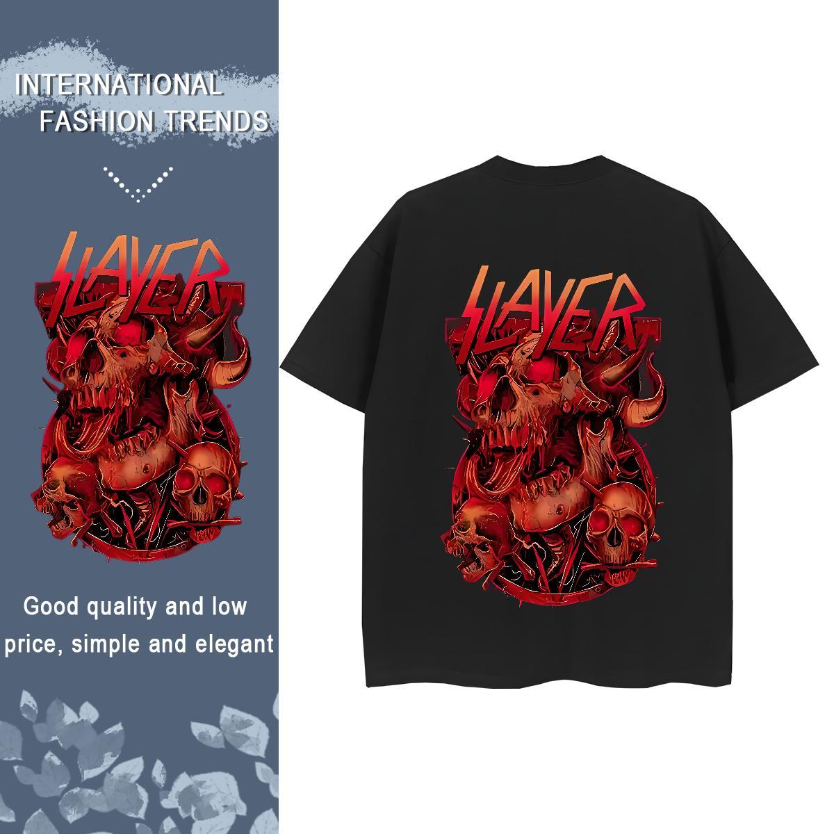 Fashion T-Shirts 100% Cotton 230g Short sleeve Soft Casual Daily Wear skull Lady T shirt 5A Oversized L-4XL Tops