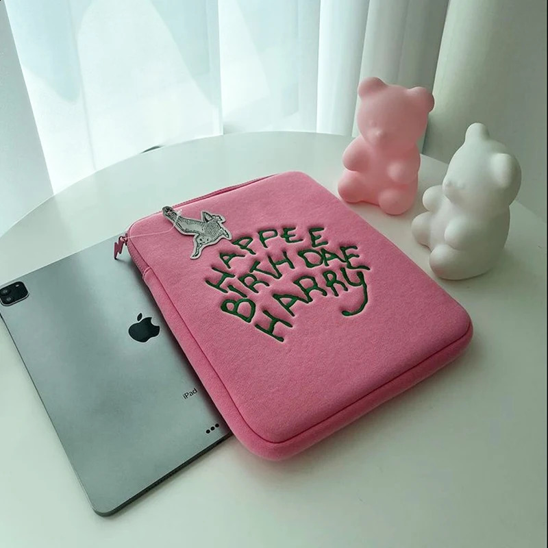 Pink Bag for iPad 9.7 10.2 10.9 11 12.9-inch Shockproof Tablet Laptop Bag Suitable for MacBook/Samsung/ Air Pro 13/14/15/13.6-inch 240903