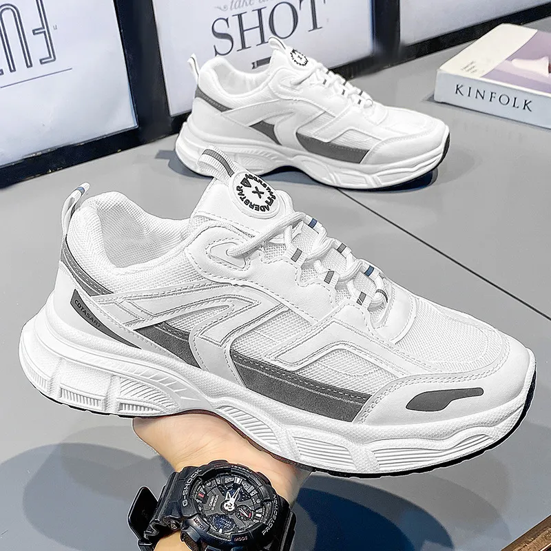 Free shipping shoes for men 2024 summer new sports shoes student fashion trend versatile casual shoes anti slip breathable wear-resistant running shoe