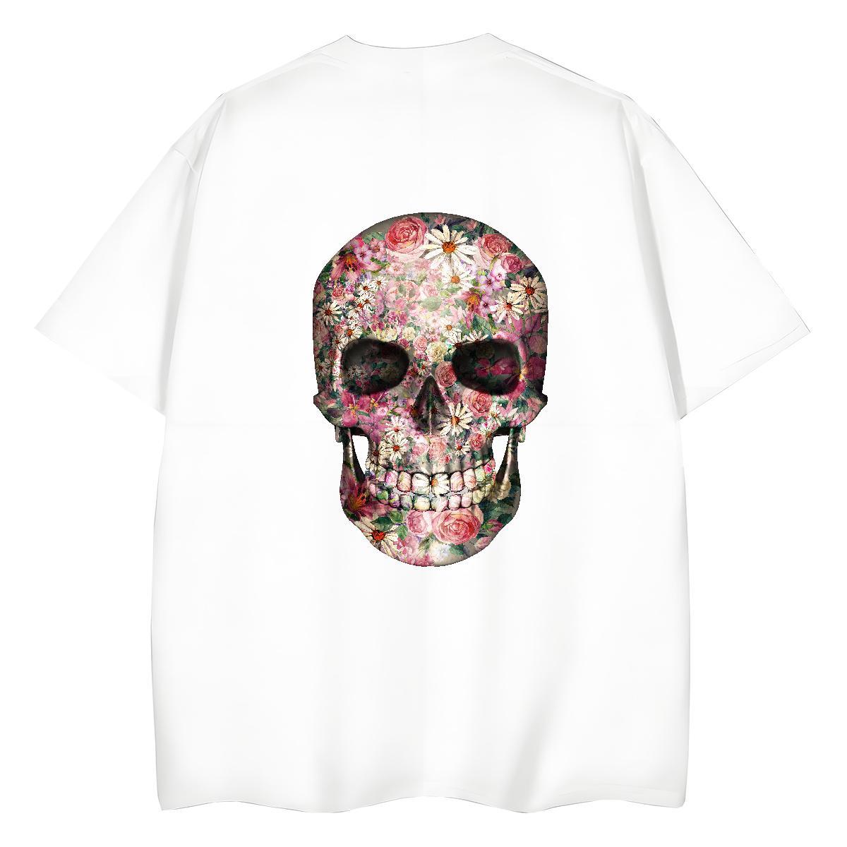 Brand T shirt 230g 100% Cotton Comfortable Street Wear skull Tshirt for Man Woman Female DIY Anime Printed Tees Shirts