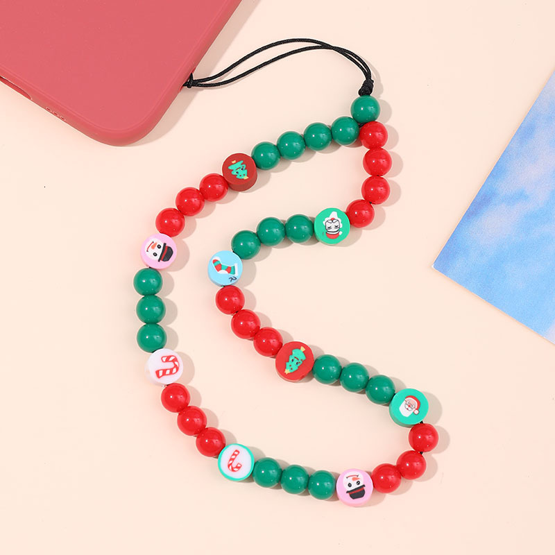 Yilian New Chain DIY Jewelry Accessories Christmas Soft Ceramic Phone Handmade Beaded Hand Rope