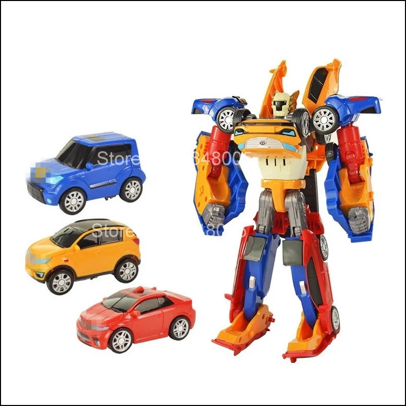3 In 1 Tobots Transformation Robot Korea 2 In 1 Cartoon Brothers Anime Deformation Car Airplane Toys for Child Christmas Gift 240902