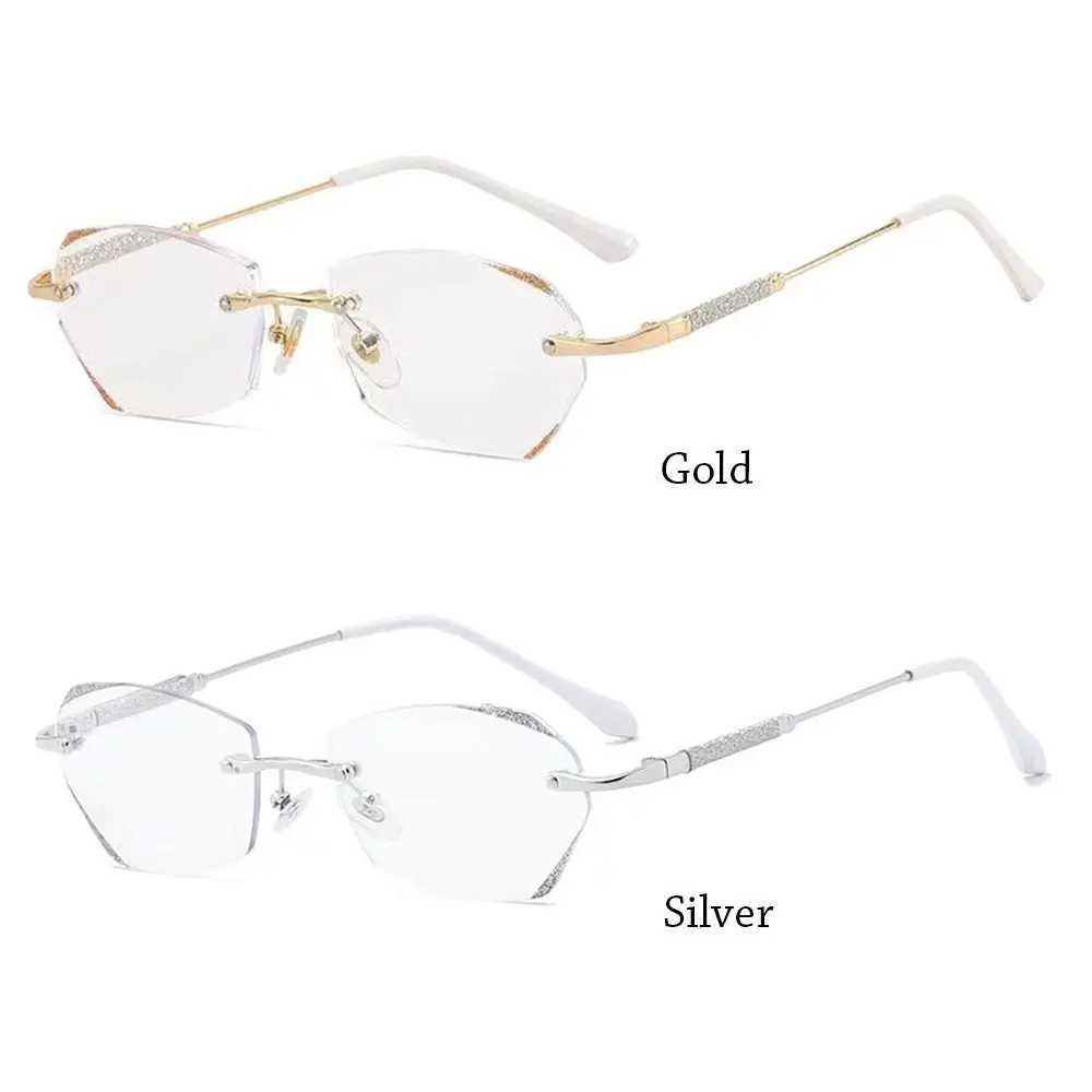 Mens womens portable diamond visual care ultra light frame Myopia glasses anti blue light glasses W240906