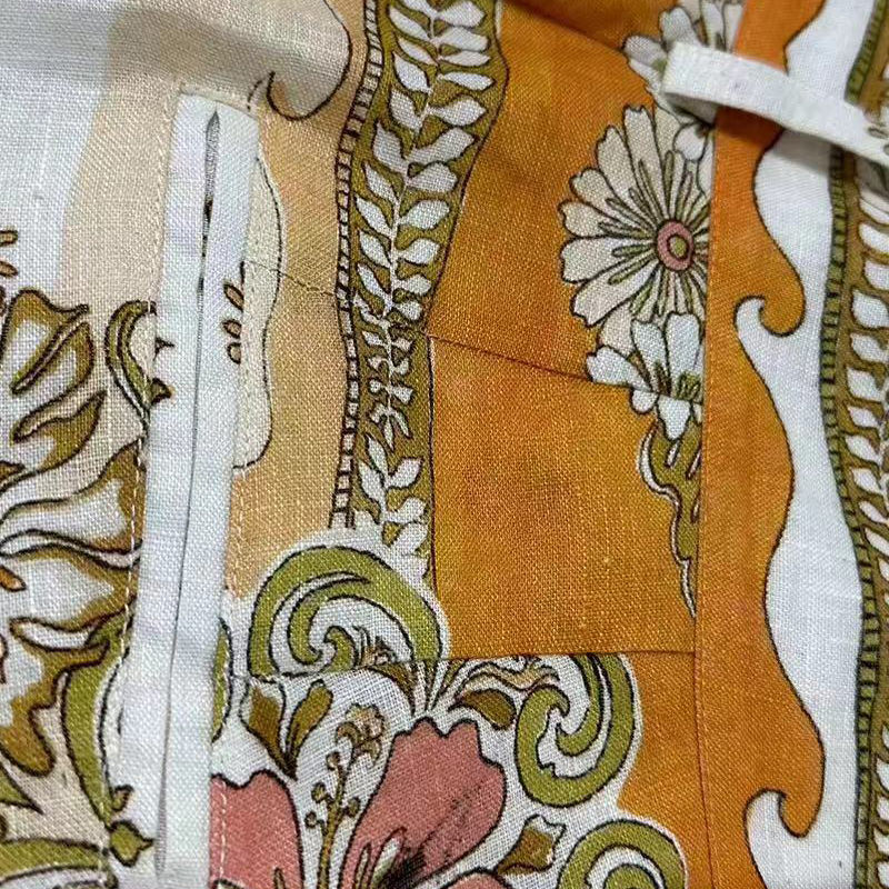 Clothing fabrics linen ramie linen cotton linen viscose woven fabric digital printing fabric factory direct supply