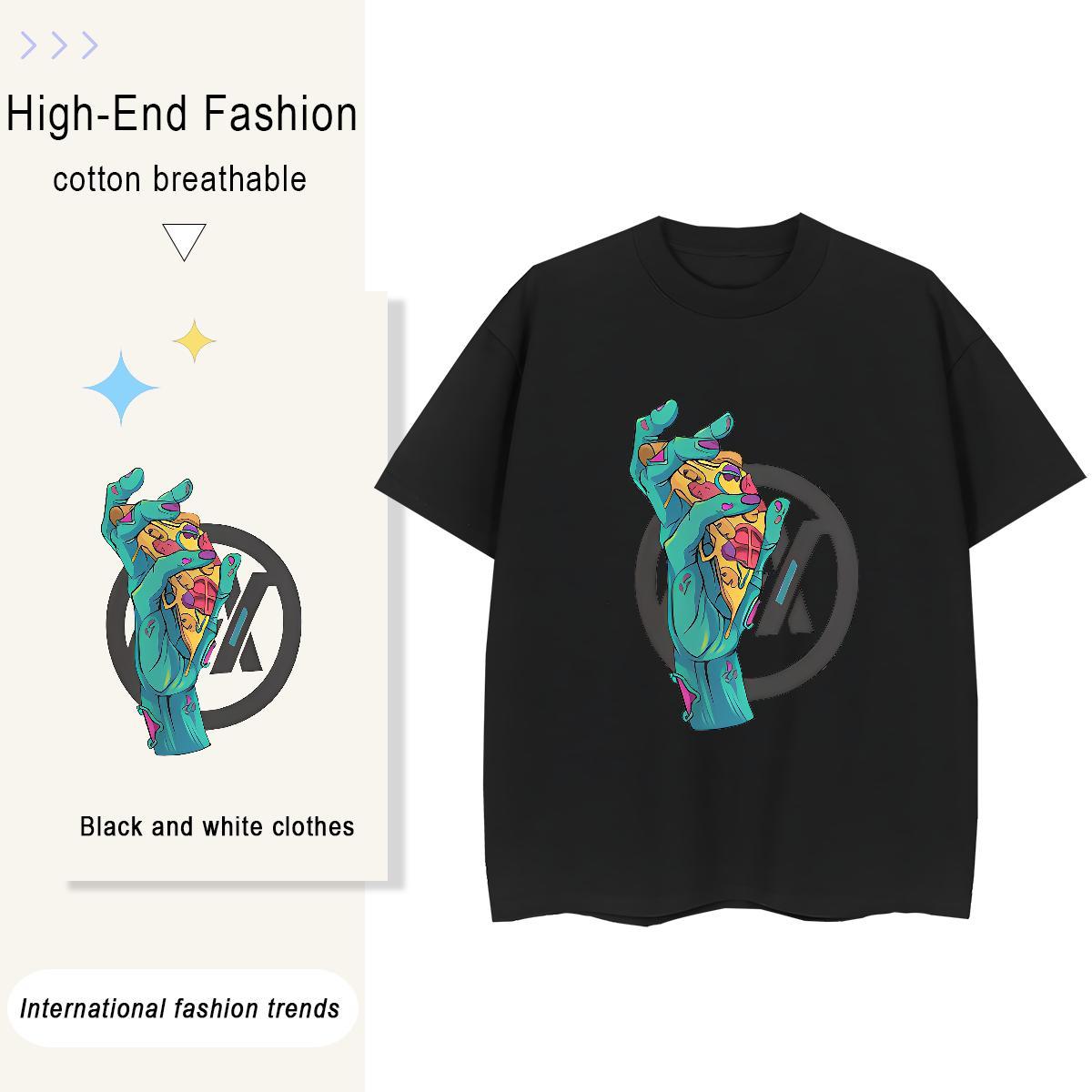 DIY T Shirts Women 230g 100% Cotton Breathable Crew Neck Daily Outfit skull Couples T Shirts Female Plus Size Custom Wear