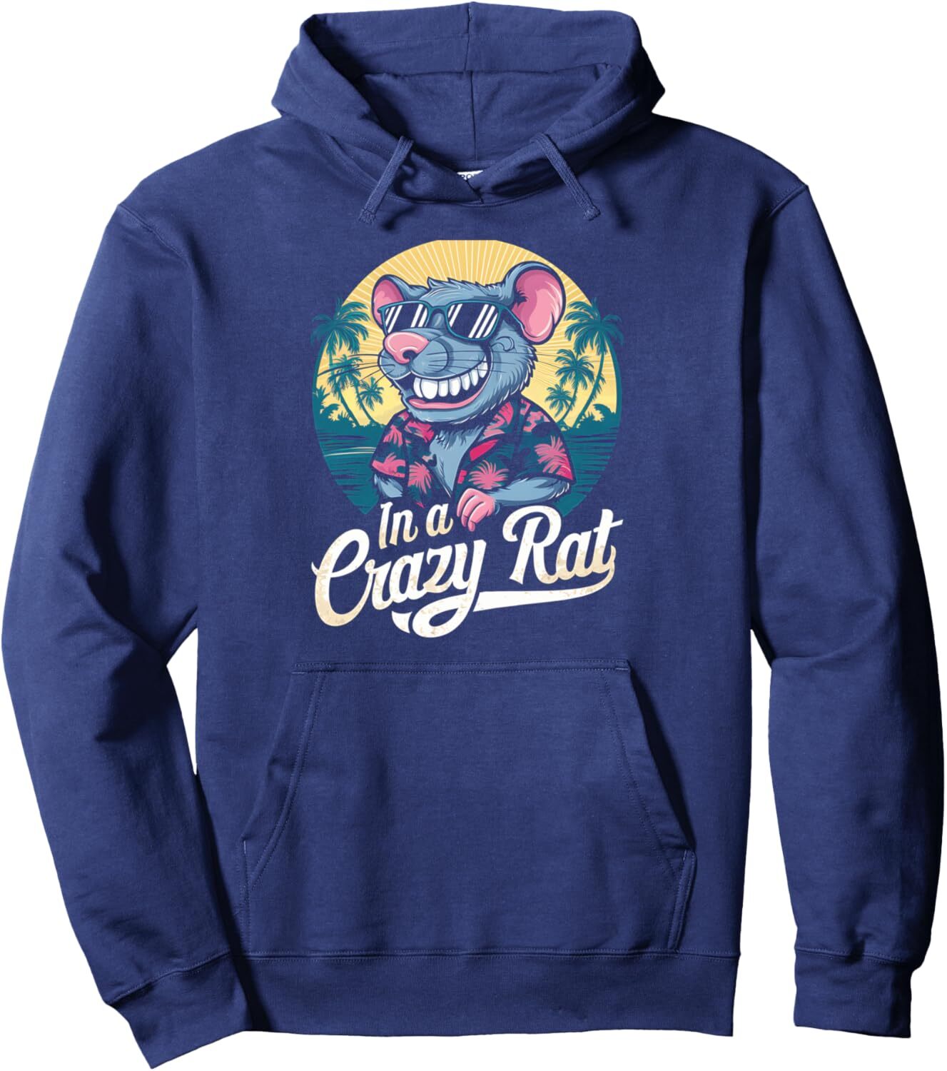 Hoodie for Mens Womens Rat Lover Beach Summer Vacation Sunglasses Tanning Tropical Pullover Hoodie Graphic Hoodies sweatshirt Pullover Long Sleeve