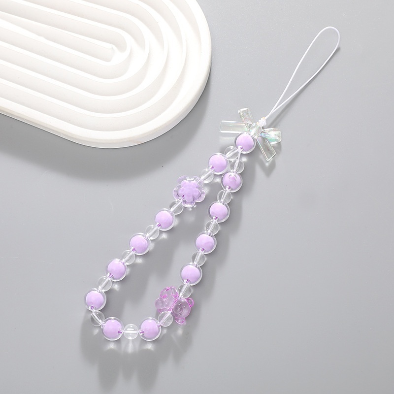 Yi Lian's New Beaded Chain, Case, Hanger, drop and Anti loss Wrist Short Mobile Phone Strap, Female
