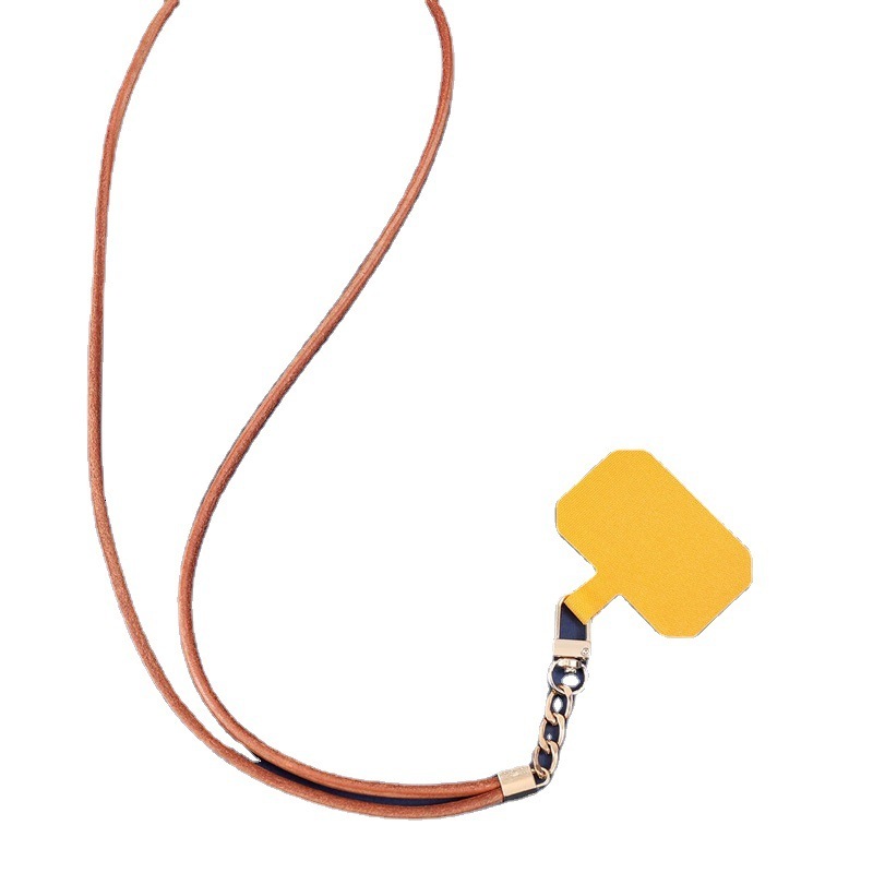 Yilian new long mobile rope simple style hanging neck leather phone chain with card gift