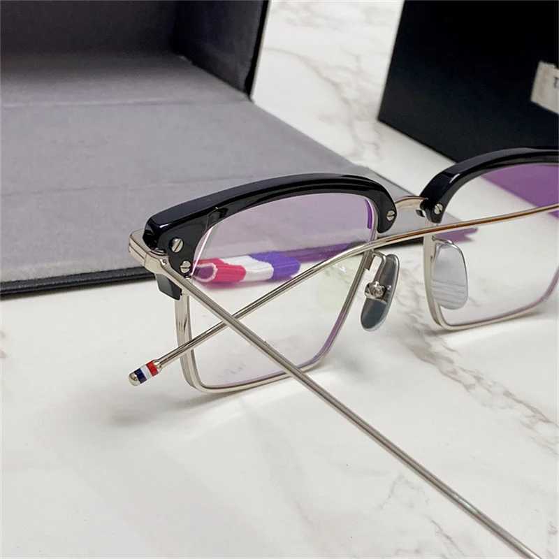 New York THOM brand designer glasses titanium frame square acetate glasses TBX422 blue light prescription optical glasses W240906