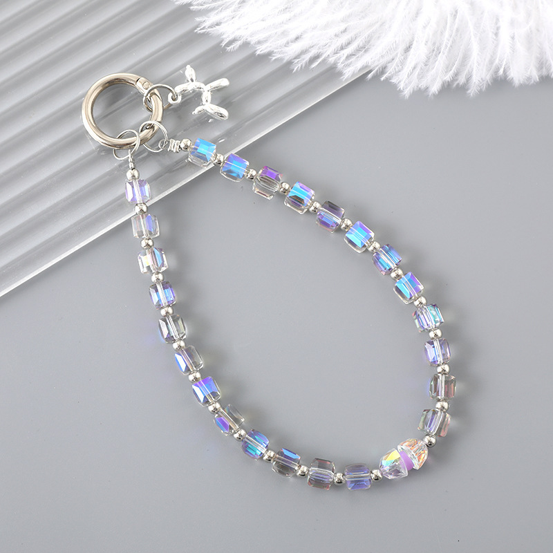 Light luxury new crystal bead pendant, fashionable and versatile case, keychain, hanging accessories, creative phone lanyard