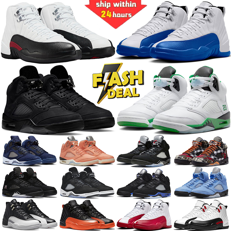 Basketball Shoes 5s Racer Blue UNC Black Cat Oreo Metallic 12 12s Black Wolf Grey Royalty Red Taxi Cherry Field Purple Mens Sneakers Outdoor Sports Trainers