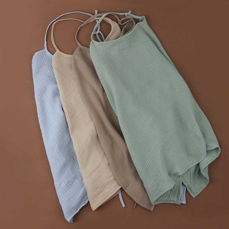 Outdoor breastfeeding cover baby breathable soft cotton plain care cloth nursing cover apron P31B W240907