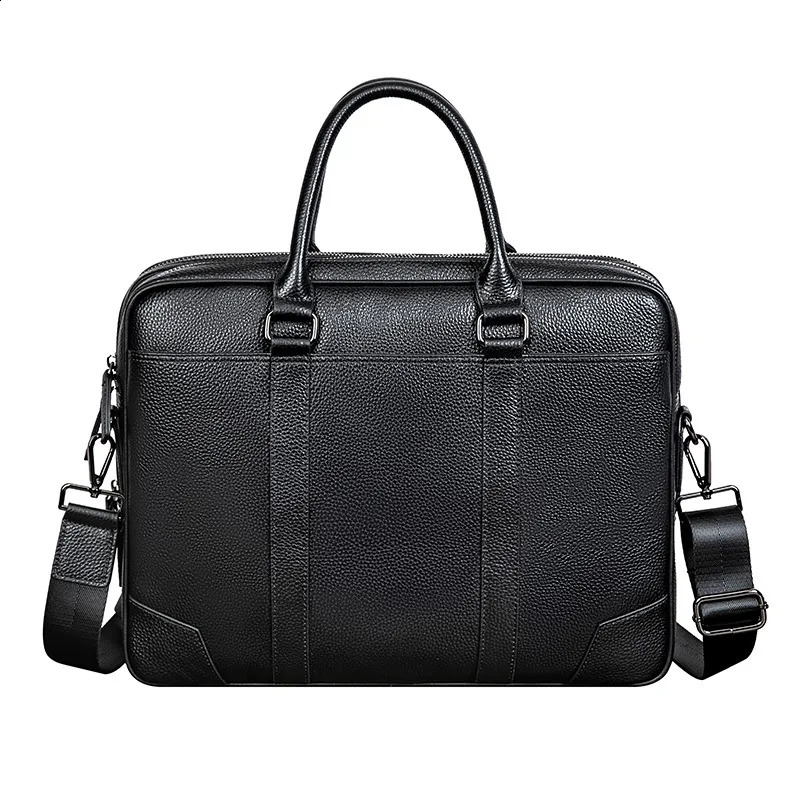 SENOFAN Executive briefcase mens leather retro business bag A4 notebook handbag travel ten fonts 240906