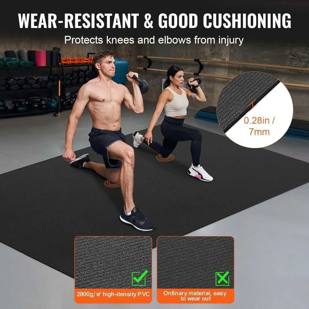 Large sports mat non slip high-density premium yoga mat mens sports mat fitness and sports mat with bag W240906