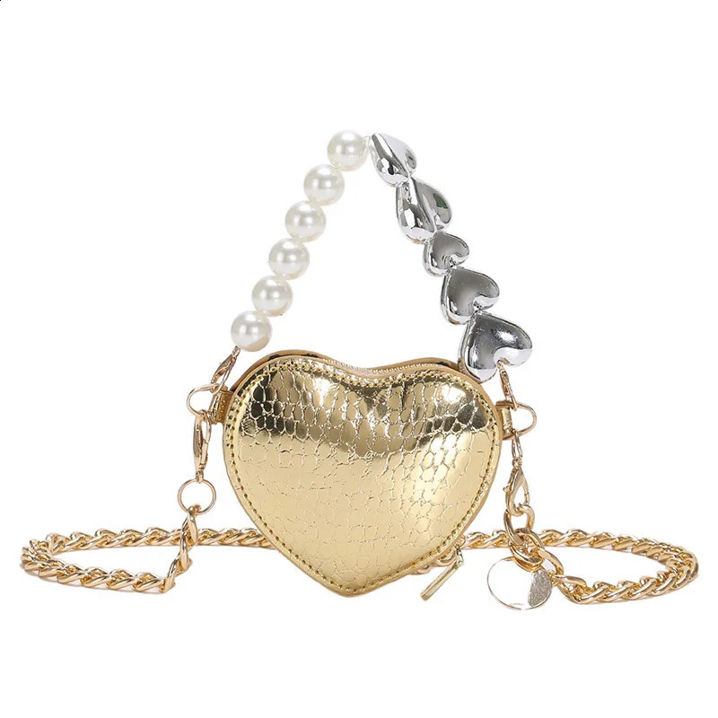 Fashion Mini Love Pearl Handbag Chain Lipstick Envelope Single Shoulder Diagonal Shoulder Bag Women 240904