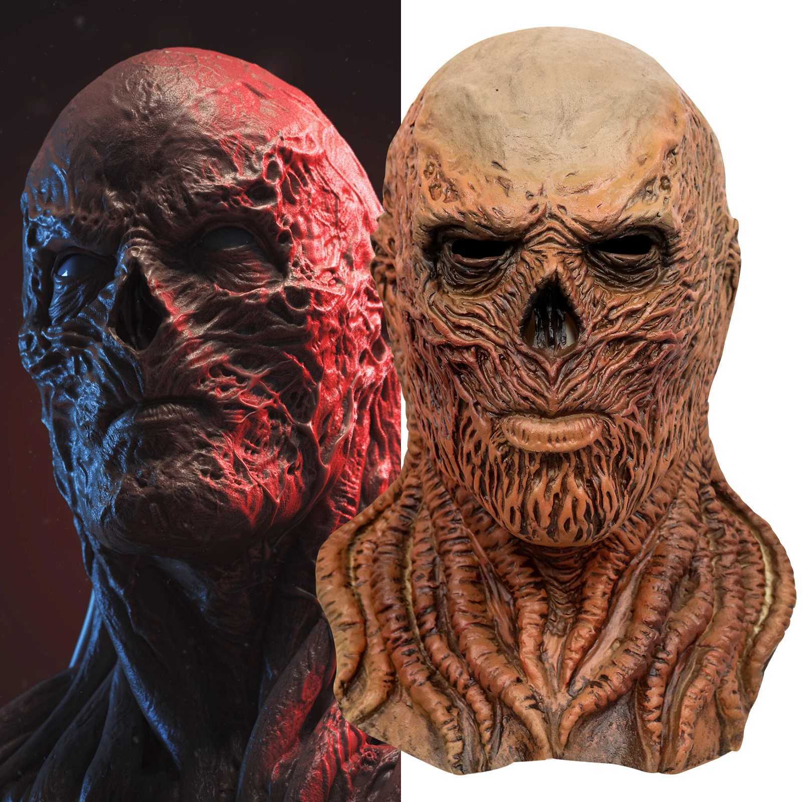 Vecna Strange Thing Mask Horror Devil Full Face Helmet Monster Latex Masks Halloween Carnival Party Costume Props Accessories M240906