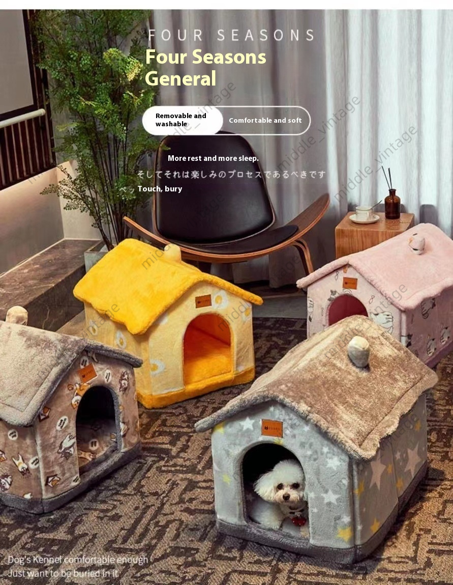 Warm Durable Seasonal Pet Home - Versatile, Closable Cat & Dog Kennel