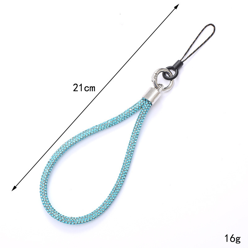 New 6mm Short Chain Rope Light Luxury Diamond Inlaid Wrist Strap Anti Loss Phone Hanging Decoration for Women
