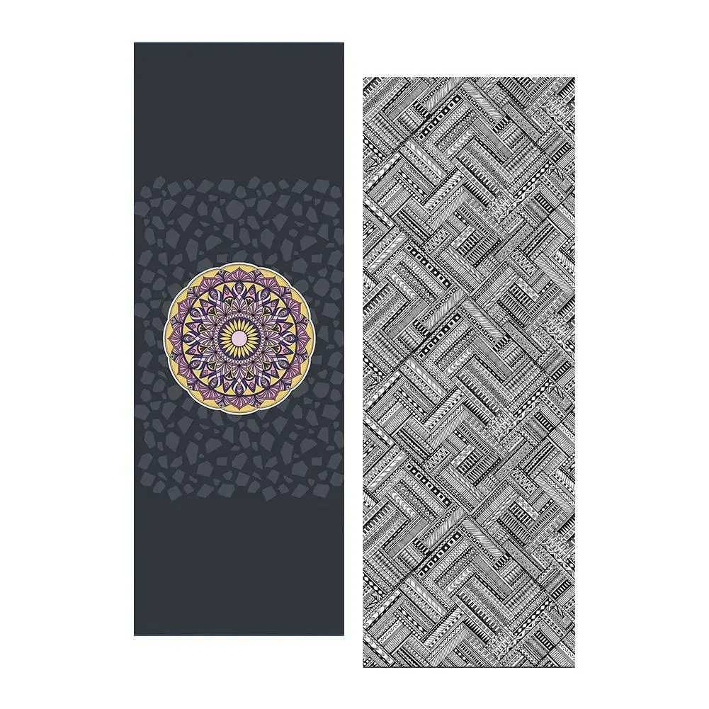 185 * 63cm double-sided yoga towel anti slip portable travel yoga mat towel Prati cover fitness exercise yoga mat gym blanket W240906