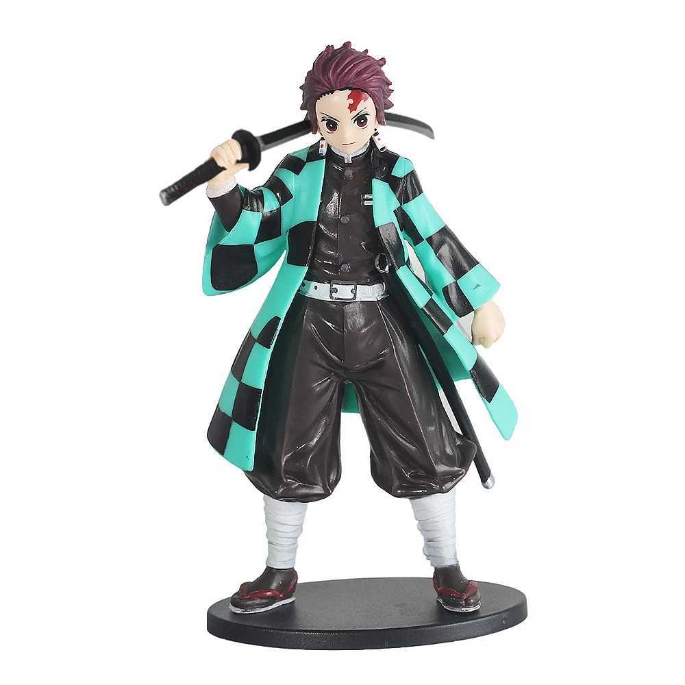 Anime 16CM Demon Slayer Kimetsu no Yaiba figure Kamado Tanjirou Action Figure Agatsuma Zenitsu Nezuko Warrior PVC Model ToysXJ240905