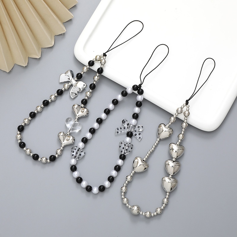 Yilian New Personalized Creative Bow Love Phone Case Keychain Hanging Rope Anti drop Chain Decoration